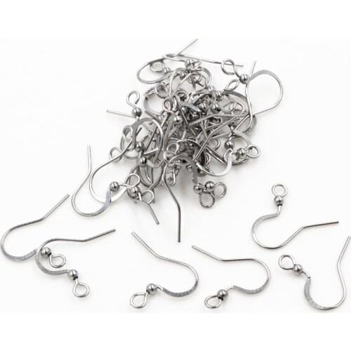Never Fade) 100pcs/lot 19x17mm Stainless Steel DIY Earring Findings Clasps Hooks Jewelry Making Accessories Earwire -W3-39