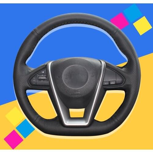 Auto Braid On The Steering Wheel Cover for Nissan Lannia 2015 Maxima 2016 DIY Car Braiding Interior Accessories Car-styling