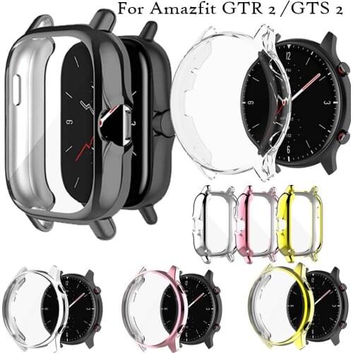 Full Protective Case Cover For Huami Amazfit GTR 2 / GTS 2 2e Smart Replacement Accessories Cases TPU Screen Protective Shell