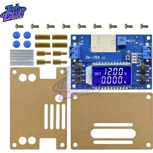 5A Step-Down Power Supply Module DC-DC Adjustable Constant Voltage Current LCD Multi-display Button Setting Voltage with Case