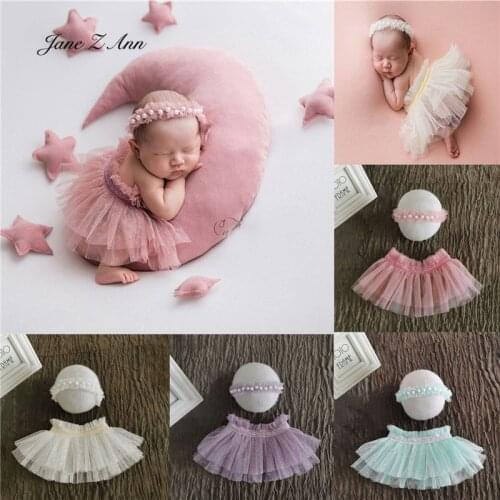 Newborn baby girls photography clothing headband+tutu shirt multi-colors studio shooting accessories