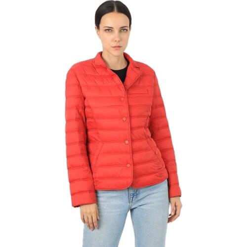 Spring Women Down Short Outwear High Quality Coat Cotton Padded Warm Female Stand Collar Quality Brand Clothing Parka 18-525