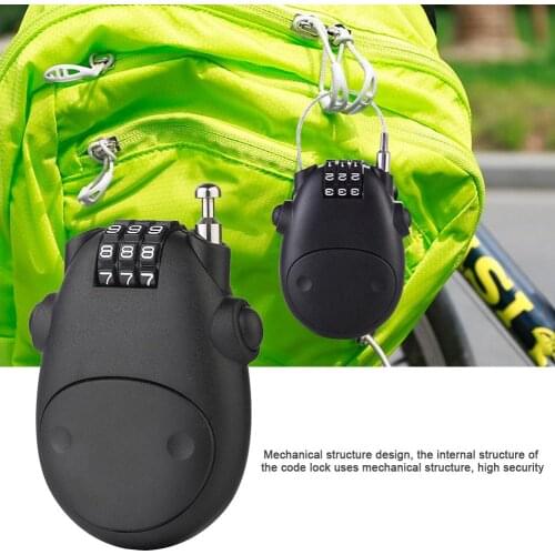 Telescopic Wire Rope Steel Cable Code Lock Suitcase Car Sled Motorcycle Helmet High-precision Code Wheel Password Lock