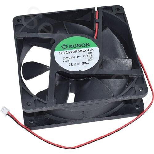 New KD2412PMBX-6A.GN DC 24V 6.7W 0.28A 3150RPM 12cm 12038 120*120*38mm 2 Wires Cooling Fan