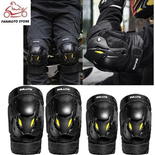 SULAITE Winter Motorcycle Elbow Knee Pads Windproof Coldproof Warm Kneepad Knee Guard Protector Off-Road Racing Protective Gear