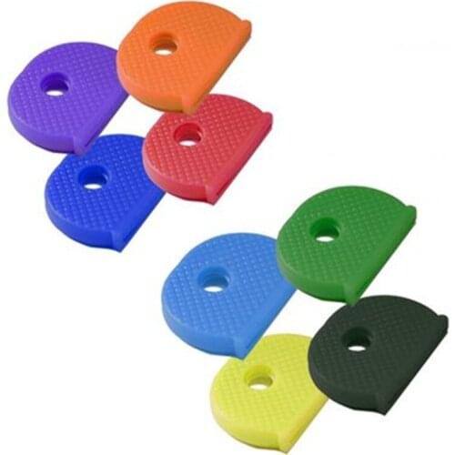 10pcs Fashion Hollow Multi Color Rubber Soft Key Locks Keys Cap Key Covers Topper Keyring SALE