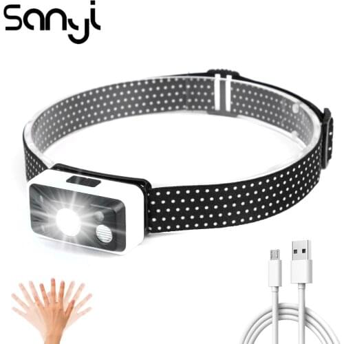 3 Modes Headlight Waterproof Torch Flashlamp Motion Sense Lantern Working Lamp USB Recharge Emergency Light Outdoor Camping Lam