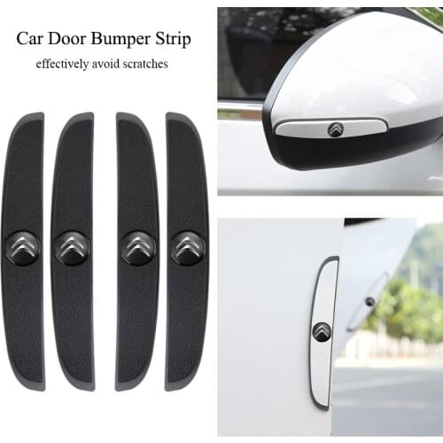 4Pcs Rubber Anti-Collision Strip Car Door Anti-Scratch Protector Stickers For Citroen C5 C1 Berlingo C3 C4 C Elysee C4 Picasso