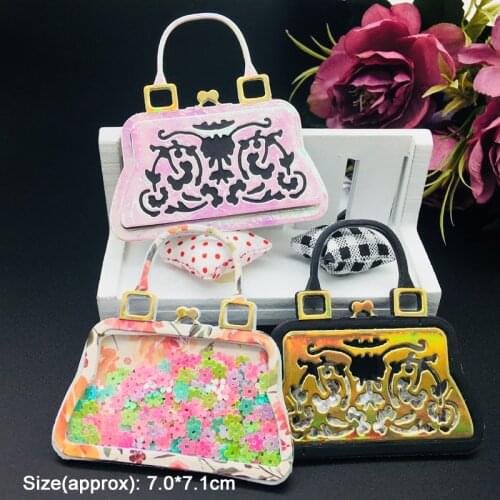 Metal Cutting die Cut purse bag shopping Lady Vintage handbag Scrapbooking Paper Craft Handmade Card Punch Art Cutter Alinacutle