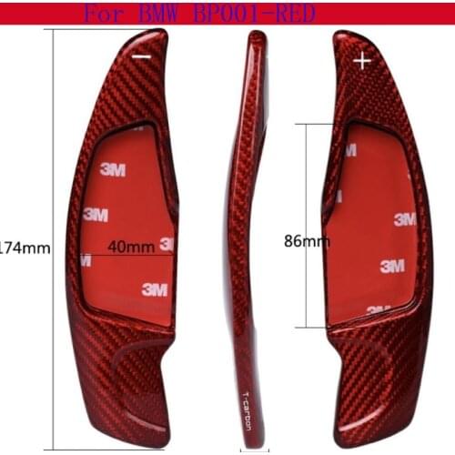 Car Accessories 2PCS Quality Carbon Fiber DSG Steering Wheel Shift Paddle Shifter For BMW BP001-RED