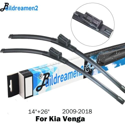 Buildreamen2 Car Wiper Blade Frameless Windshield Rubber Wiper For Kia Venga 2009 2010 2011 2012 2013 2014 2015 2016 2017 2018