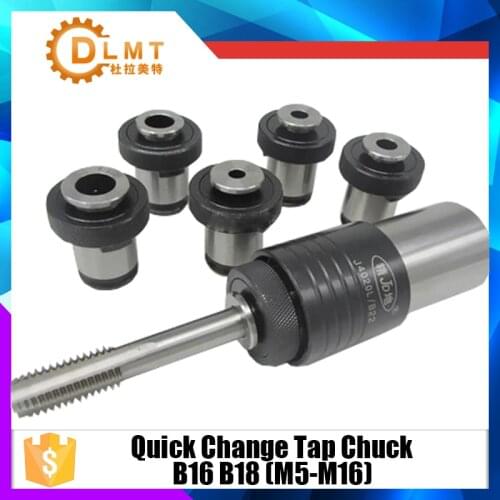 Quick Change Tap Chuck M5-M16 7pcs Connection hole Taper B18 B16 for Mechanical Lathe Drilling Machine CNC