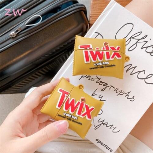 Brand Milk chocolate caramel bars 3D cookie case For airpods 1 2 pro charge soft silicone case Wireless bluetooth headset cover