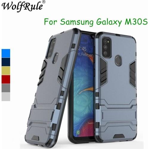 Case For Samsung Galaxy M30S Cover Soft Rubber + Plastic Kickstand Case For Samsung M30S Case Phone Shell For Galaxy M30S 6.4"