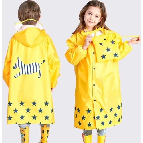 Quality Children Raincoat Kids Cute Capa De Chuva Infantil Waterproof Child Rain Coat Cover Poncho Rainwear Hooded Impermeable