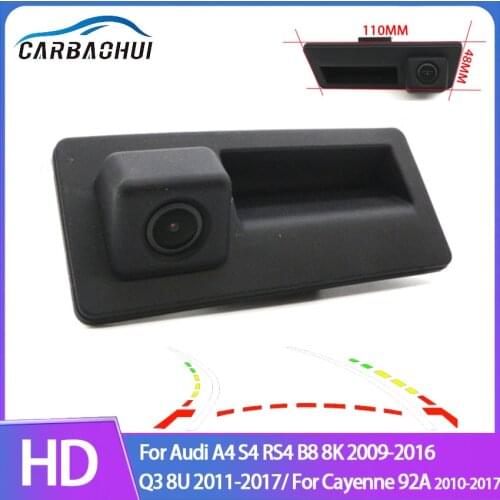 Car Trunk Handle Rear Camera For Audi A4 S4 RS4 B8 8K 2009-2016 / Q3 8U 2011-2017 For Cayenne 92A 2010-2017 CCD HD Waterproof