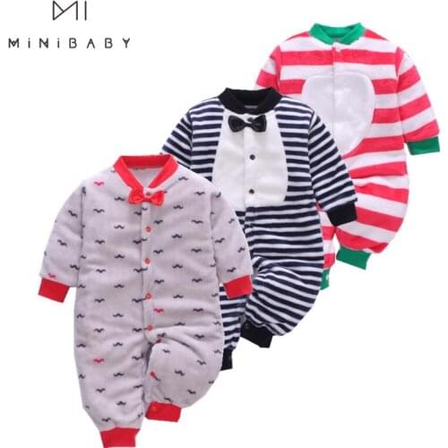 Fashion fleece Fabric Baby Boy Jumpsuit gentleman Baby Boys Romper unisex baby clothes newborn -18M spring roupa infantil