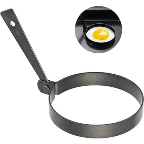 Round Egg Cooker Ring Sturdy Carbon Steel Egg Maker Ring Universal For Muffins Pancakes Frying Mould Easy To Clean Kitchen Tools