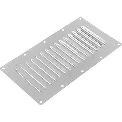 Marine Stainless Steel Louvered Rectangle Vent For Boat Yacht 228mmx127mm