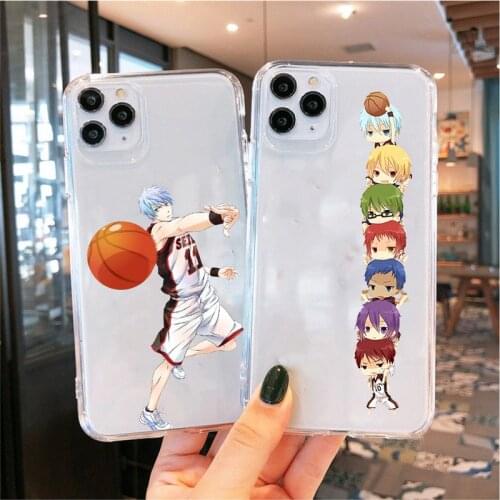 Soft Phone Cases Transparent for iPhone 11 8 7 XR 6 6S Plus X SE2020 XR 12 pro XS MAX Japan Anime Cartoon Kuroko No Basket Cover