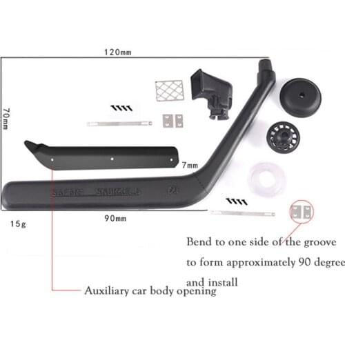Snorkel Kit Air Ram Intake Systems for 1/10 Axial SCX10 III Wrangler RC Car Accessories