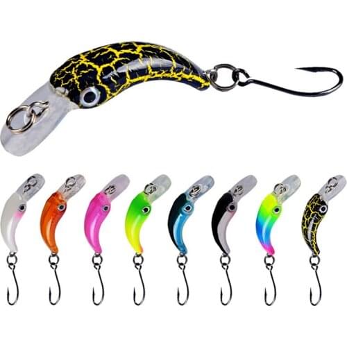 1pcs Floating Minnow Fishing Lure 3.8cm 1.5g Mini Artificial Hard Bait Sharp Hook Crankbait Wobbler Trout Pike Bass Fishing