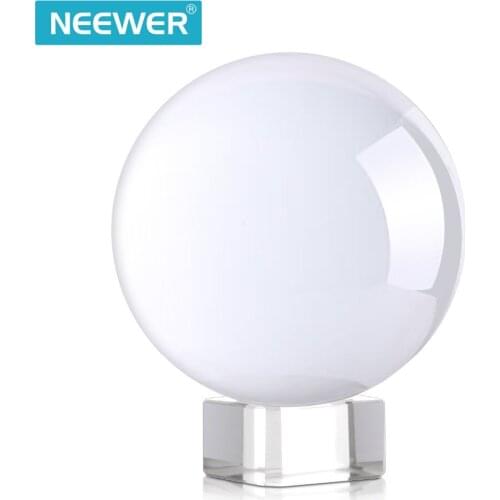 Neewer 80mm/3inch Clear Crystal Ball Globe with Free Crystal Stand for Feng Shui/Divination or Wedding/Home/Office Decoration