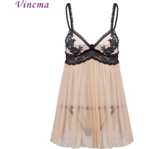 S M L XL XXL 3XL 4XL 5XL 6XL Plus Size Sexy Lingerie Hot Women Black Embroidery Bra Babydolls Transparent Dress Porno Costumes