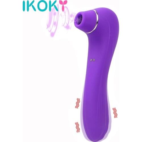 IKOKY Sex Sucking Toys Vibrator Powerful Clitoris Sucker Blowjob Tongue Stimulator Nipple Vagina Pussy Pump Sex Toys for Women
