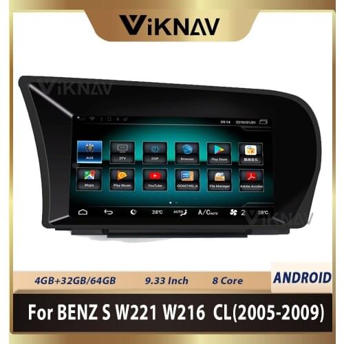 Touch Screen Car GPS Navigation For-Benz S W221 W216 CL 2005-2009 Carplay Multimedia Video Player