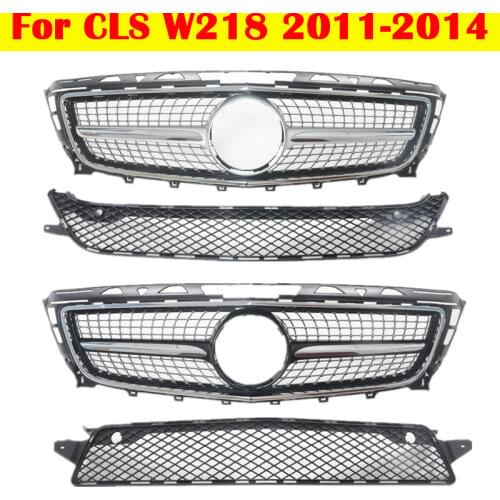 Car styling Middle grille CLS260 CLS300 CLS350 CLS400 2011-2014 front GT Diamond style grille For Mercedes-Benz CLS-Class W218