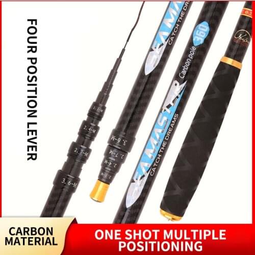 Telescopic Fishing Rod Superhard Carbon Ultra-Short 45Cm 3.6-6.3M Spinning Baitcasting Travel Lure Rod Portable Fishing Tackle