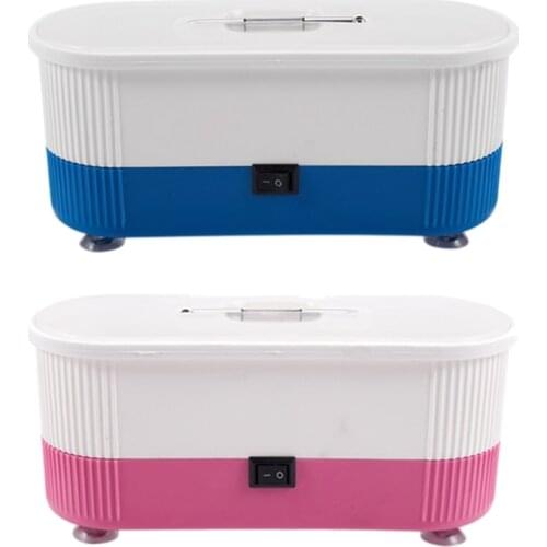 2 Pcs Ultrasonic Jewelry Cleaner Denture Eye Glasses Coins Silver Cleaning Machine Jewelry Parts Glasses, Blue+Red