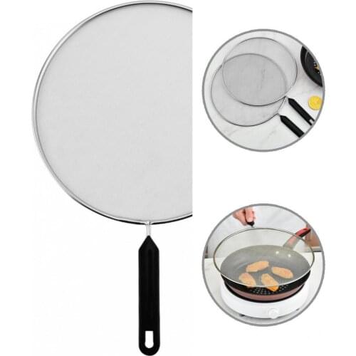 Versatile Useful Frying Pans Anti-Sputtering Mesh Stainless Steel Anti-Sputtering Mesh Wear-Resistant for Restaurant