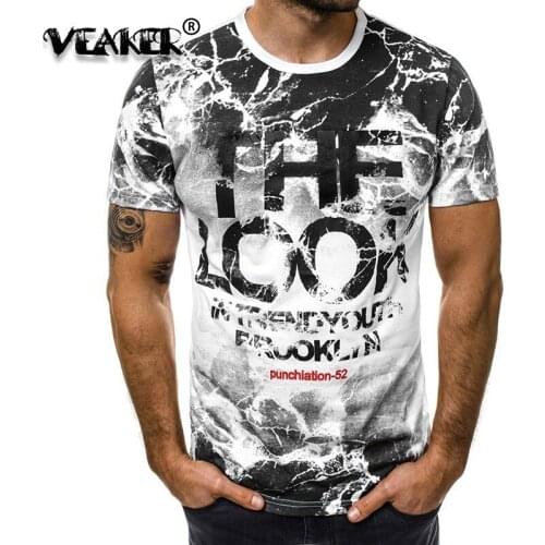 VEAKER Men's T-shirts With Inscriptions