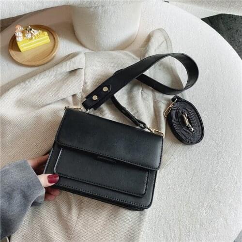 Winter Bag For Women 2021 Trendy Pu Leather Small Bags For Girls Luxury Design Solid Color Crossbody Bags Simple Shoulder Bags