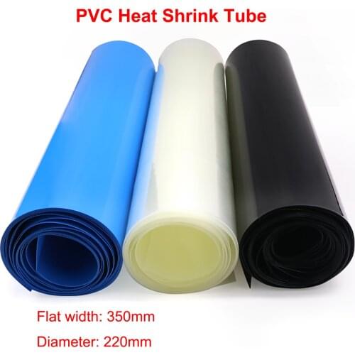 1 Meter Width 350mm PVC Heat Shrink Tube Dia 220mm Lithium Battery Pack Insulated Film Wrap Protection Case Wire Cable Sleeve