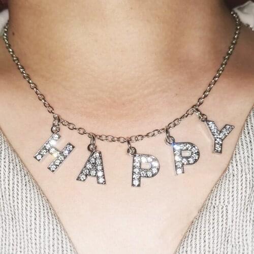 2021 Letter Necklace for woman Name Necklace Personalise A-Z Hip hop Necklace Woman Jewelry Custom necklace