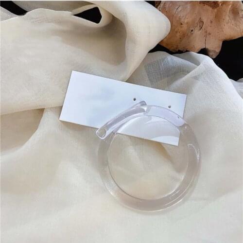 Acrylic Resin Bracelets transparent Bangle For Women Resin Cuff Bracelet Fashion Charm Bangles Simple Elegant Jewelry
