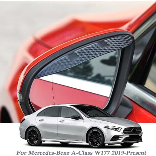 Car Rearview Mirror Rain Eyebrow Auto Shield Snow Guard Sun Side Visor Shade Protector For Mercedes-Benz A-Class W177 2019-Prese