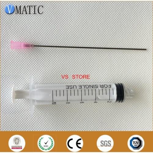 Free Shipping 18G Dispensing Needle Tip With 10cm 100mm Tube Length + 10cc/ml Glue Dispensing Plastic Syringe