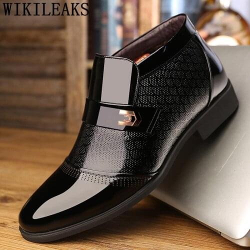 Leather Boots Men Fashion Men Dress Shoes Ankle Boots Men Formal Dresses Brown Dress Winter Shoes Men Snow Boots Office Shoes