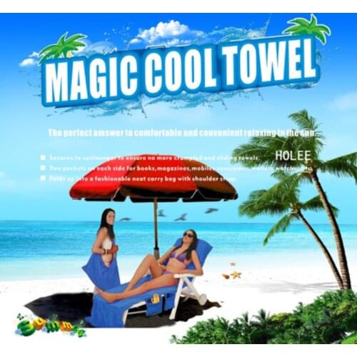 MultiType Sun Lounger Beach Towel Superfine Fiber Quick Dry Beach Towel Deckchair Cover Lounge Mat Cool Feeling Magic Cool Towel