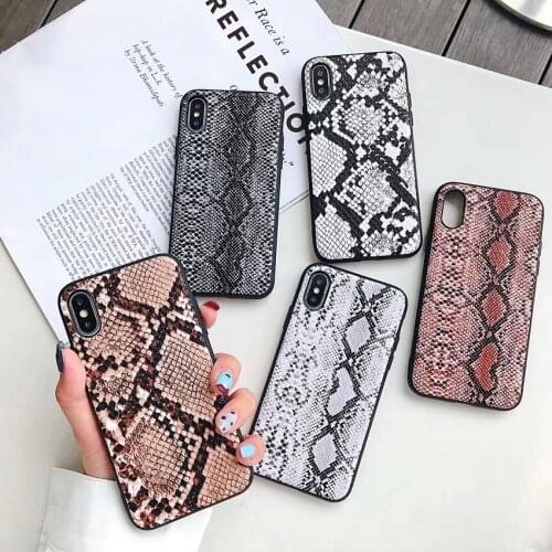 Vintage snake skin phone Case For iPhone 11 Pro Max Case Luxury python grain Cover For iphone 11 6 6s 7 8 plus X XR XS Max capa