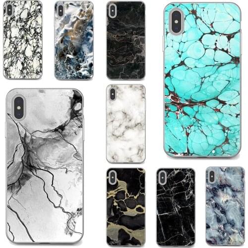 Phone Cover For Xiaomi poco X3 nfc F2 Pro M3 Mi 5X 6X Max Mix 1 2 2S 3 Mi5 Mi6 Mi3 Mi4 White-Black-Marble-Stone-texture