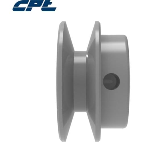 CPT AK20 V Belt pulley, 1 Groove, Bore dia. 1/2", 5/8", 3/4", 7/8", Cast Iron, 2" OD for A, 4L, 3L belts, sold by factory