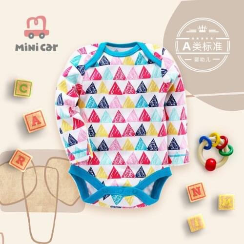 Babys triangle hatchcoat babys fart coat Long Sleeve babys creeping suit cotton newborns one piece clothes autumn