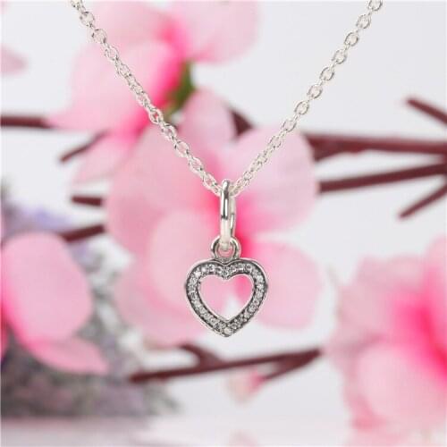 S925 Silver Creative Hollow Heart-shaped Pendant Fashion Manufacturers Wholesale Bracelet Original Beads Charms