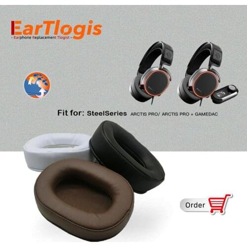 EarTlogis Replacement Ear Pads for SteelSeries Arctis Pro + Gamedac Headset Parts Earmuff Cover Cushion