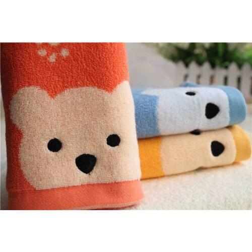 Hot-selling Cartoon Bear Face Towel 100% Cotton Towel 110g 34* 75cm High Quality Thickening Big Bear Face Towel